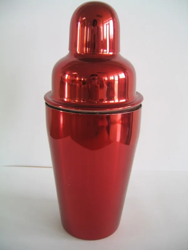 New arrival metal martini shaker red stainless steel cocktail shaker