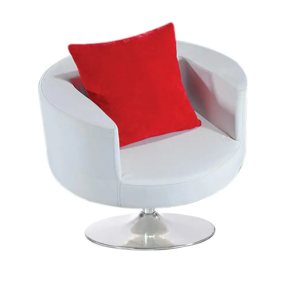 
upholstery fabric cup shaped swivel base leisure chair 