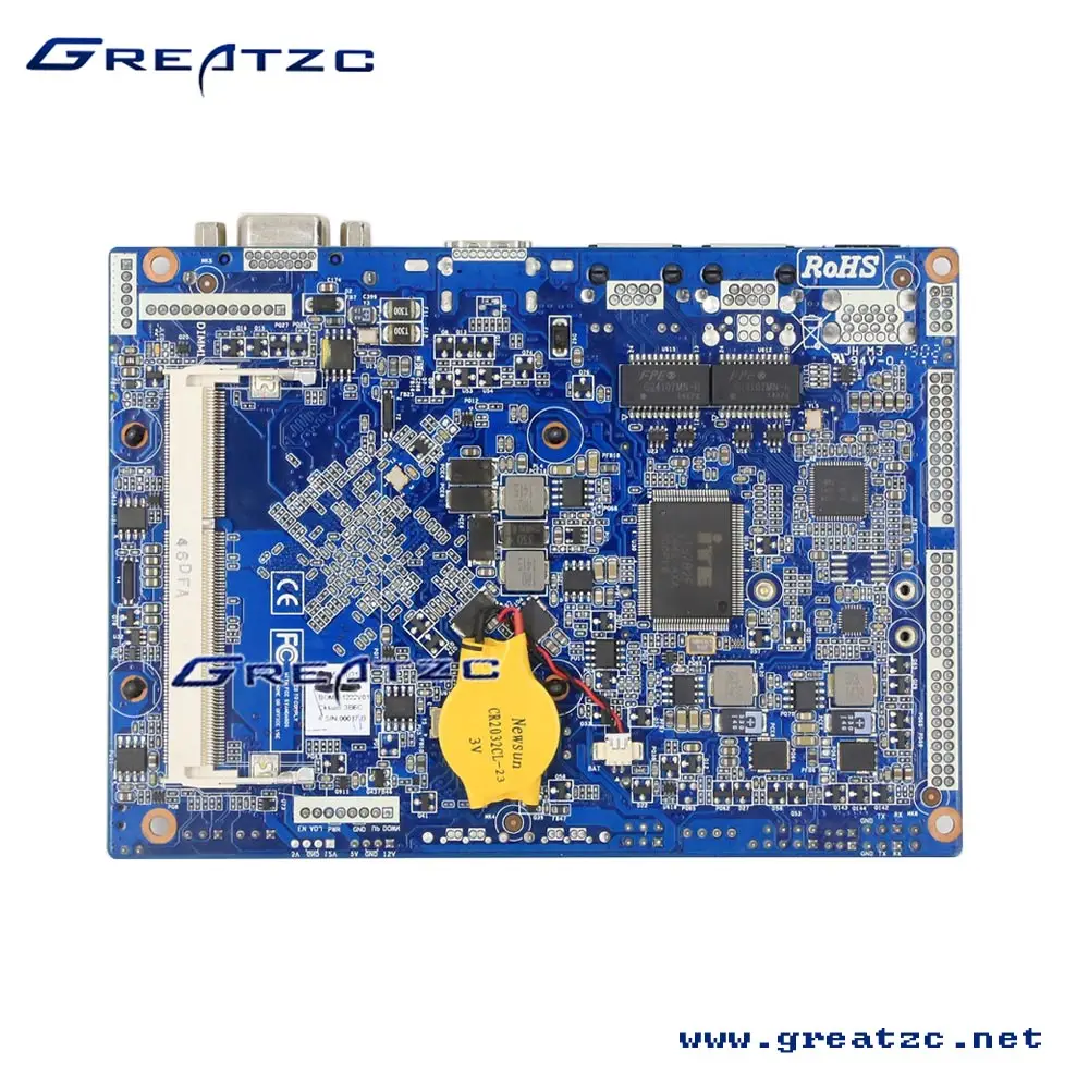 ZC35-EN2807DL Fanless Dual Ethernet Lan Ports Mini Industrial Motherboard With GPIO  LPT DC 12V Mainboard Support Double Display