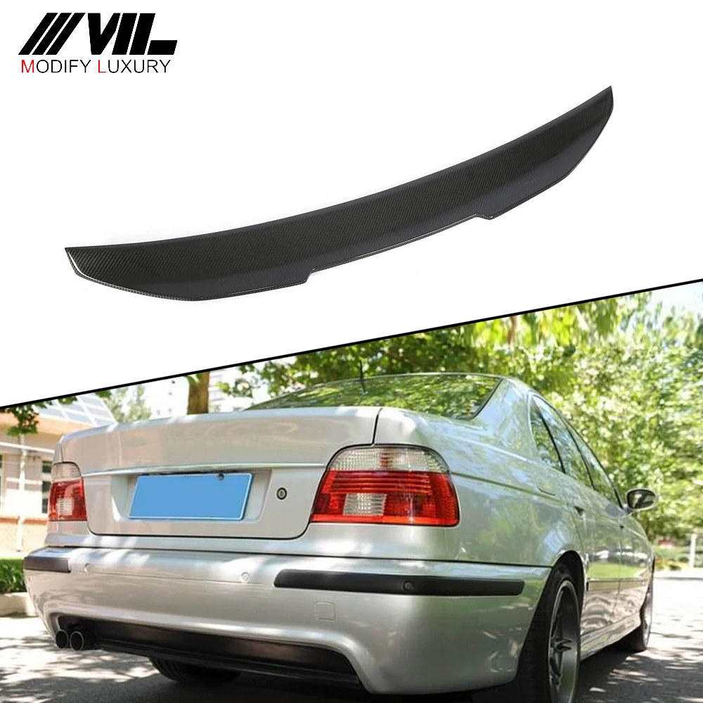 E39 P SM Carbon Fiber Rear Spoiler for BMW 5 series 525i 528i 530i 540i Sedan 4 Door 1996-2003