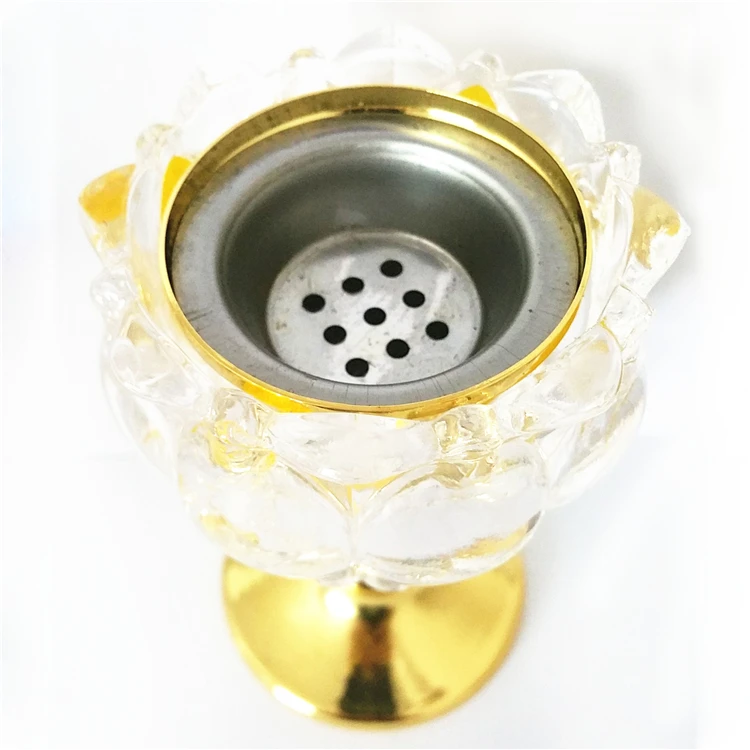 Metal Glass Oil Incense Burner Arabic