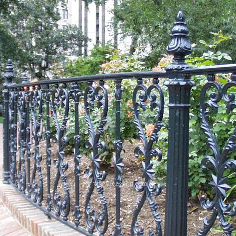modern residential wrought iron fence design