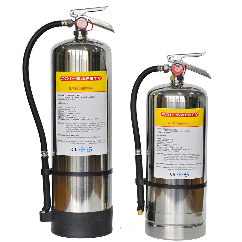 Stainless Steel Wet chemical Class K F Class Kitchen Fire Extinguisher
