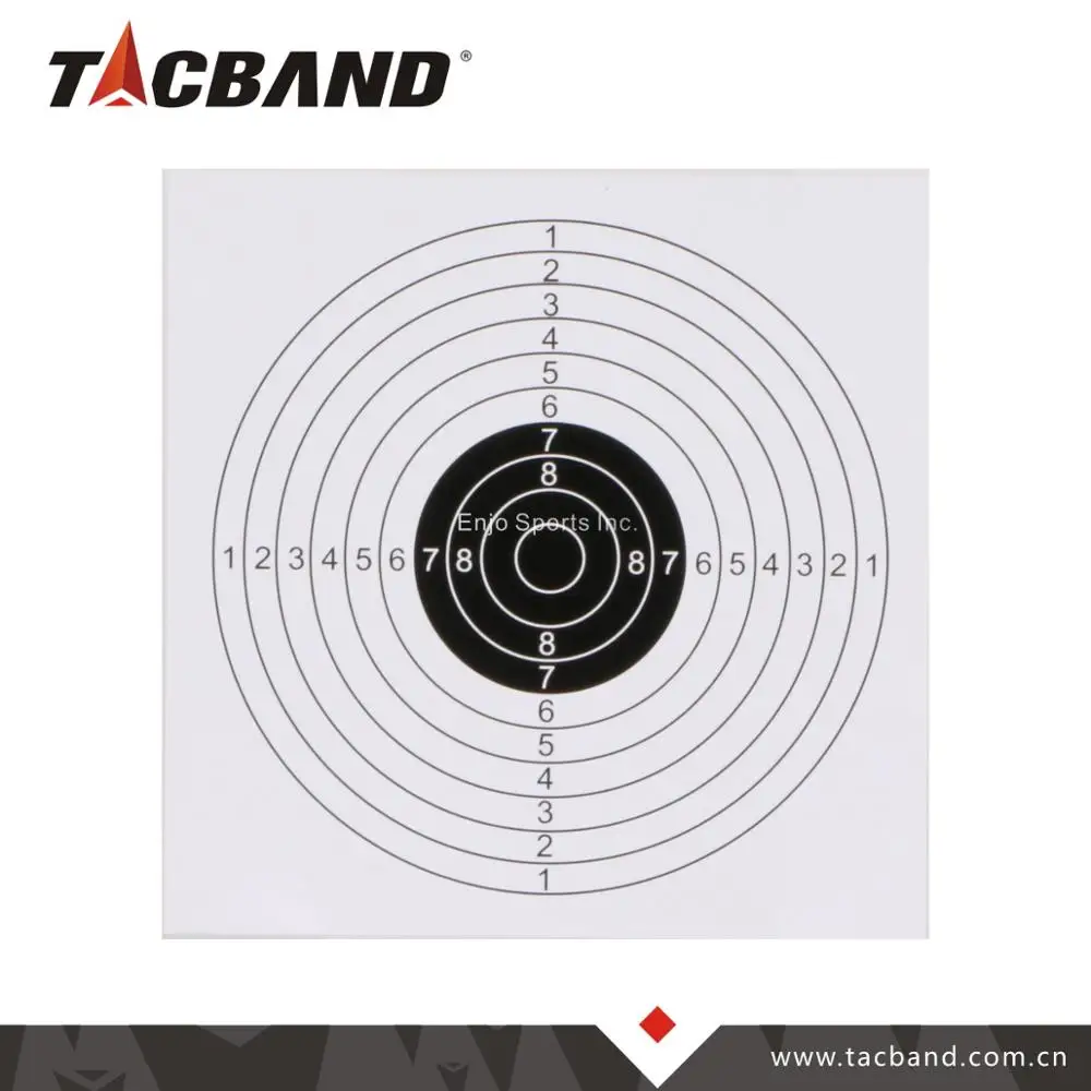 Печатные бумажные мишени Bullseye для страйкбола стрельбы 17x17 см