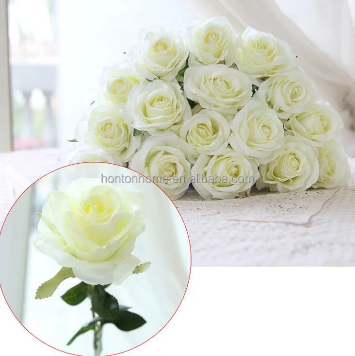 Water drop Rose Silk Craft Flowers artificial  Flowers For Wedding home Decoration 8 Color Cheap Sale HR019