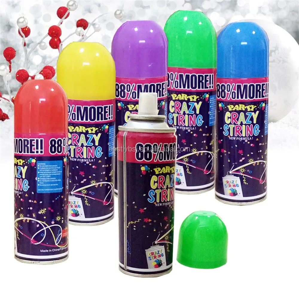 Colorful Silly String Spray Party Crazy String colorful ribbon