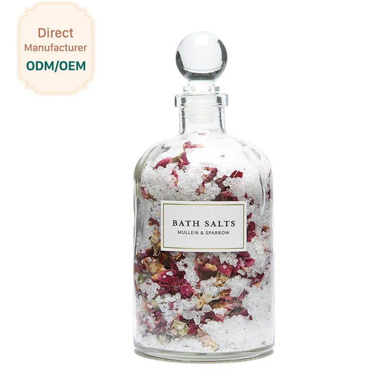
Herbal Natural Salts Spa Customized Organic Crystals Bath Salt With Flower Petal 