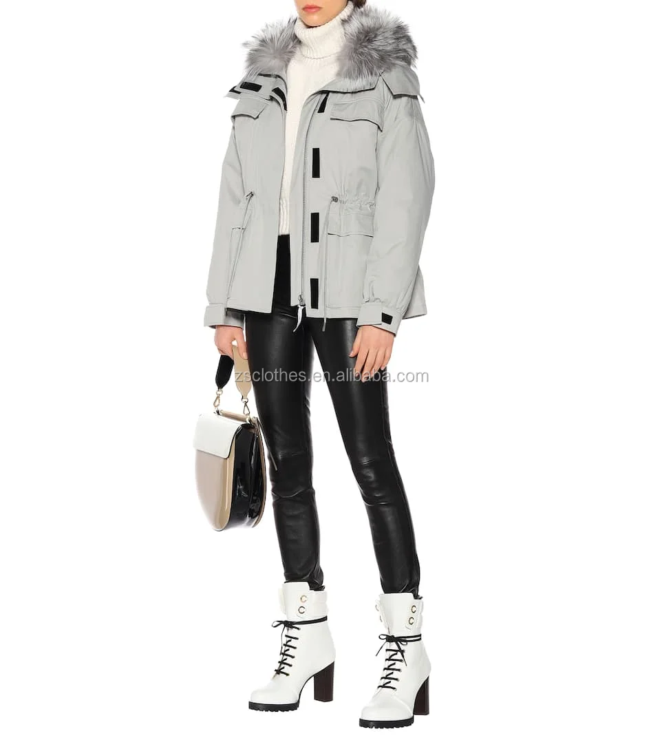 
2019Fall Winter Fur trimmed parka women goose down Jacket Outdoor winter coat 