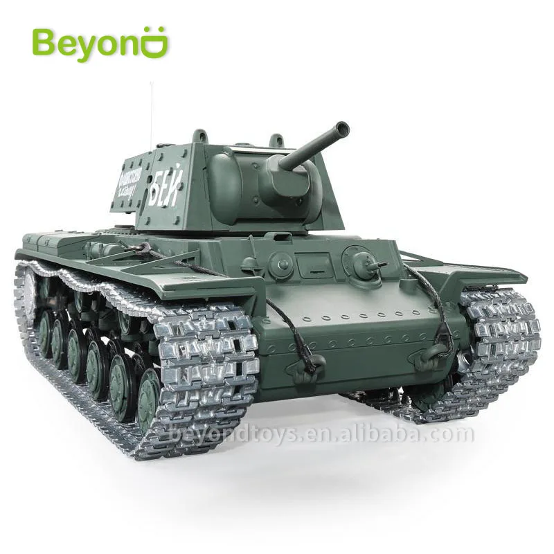 Radio Remote Control 1:16 Scale 2.4Ghz KV-1 Soviet Heavy Tank RC Battle Tank with Smoke & Sound (Metal Gear & tracks)