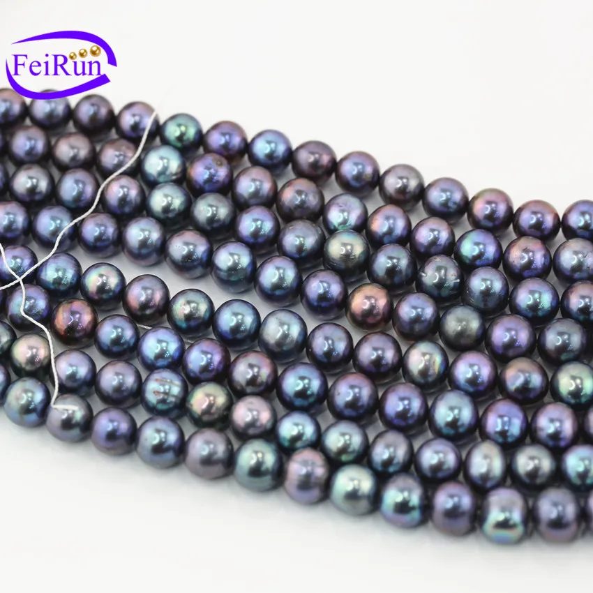 FEIRUN Wholesale Hot Sale 10-11mm  off round Natural White Freshwater Decoration Pearl Strand for Necklace Loose Pearls Best Gif