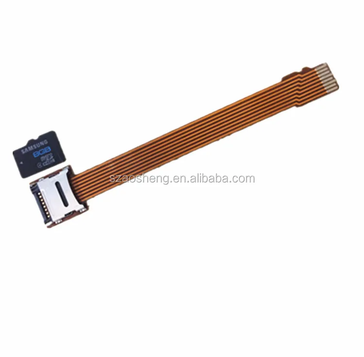 High quality micro SDHC/SD card to micro SD TF extension adapter FPC cable for mobile phone