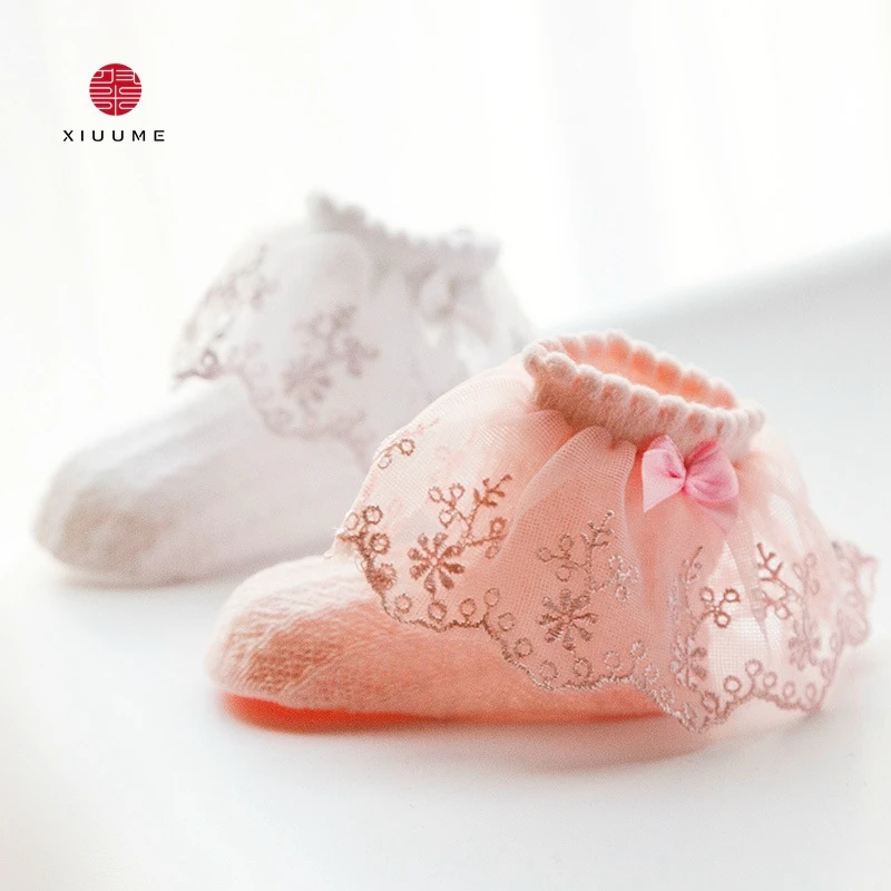 
Wholesale baby socks gift set lace bowknot girls cute korean kids socks 