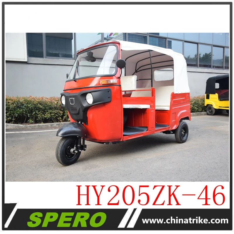 China Hot sale Tuk Tuk original factory gasoline 3 wheel passenger tricycle and spare parts for sale
