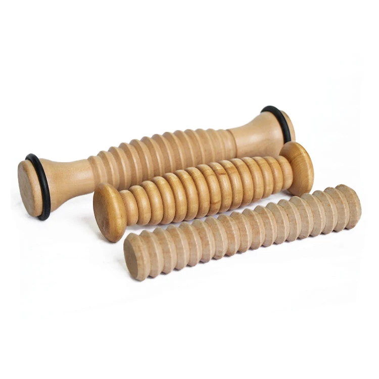 Factory wholesale Wood rolling massager for foot