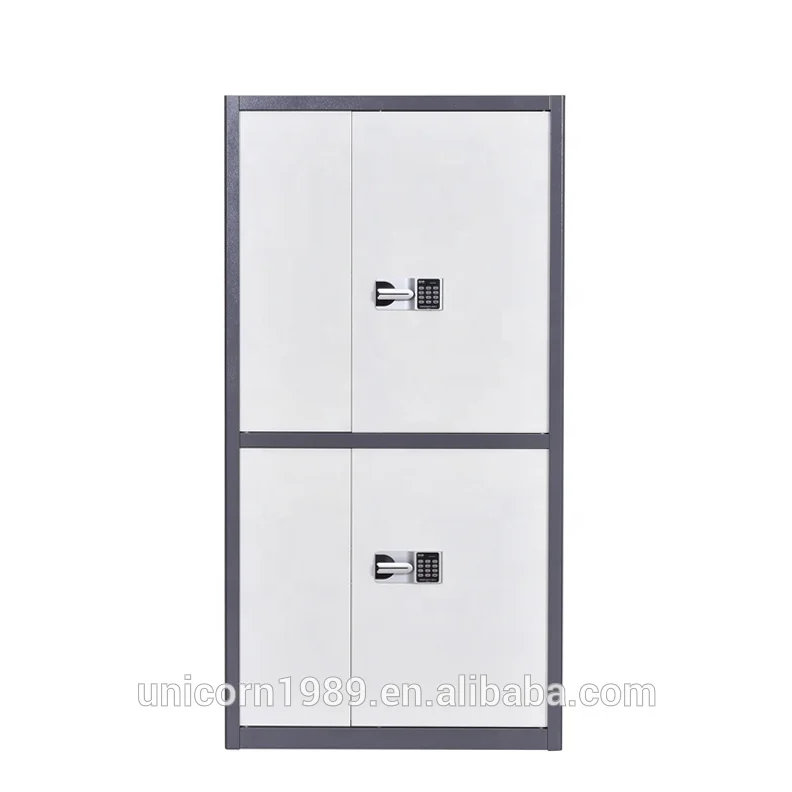 China steel filing cabinet office furniture factory for sale high quality fireproof safety locker 4 doors metal filing cabinets