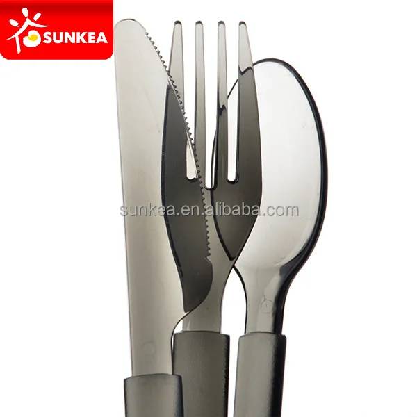 Reusable Disposable Knife / Fork Spoon Plastic Cutlery