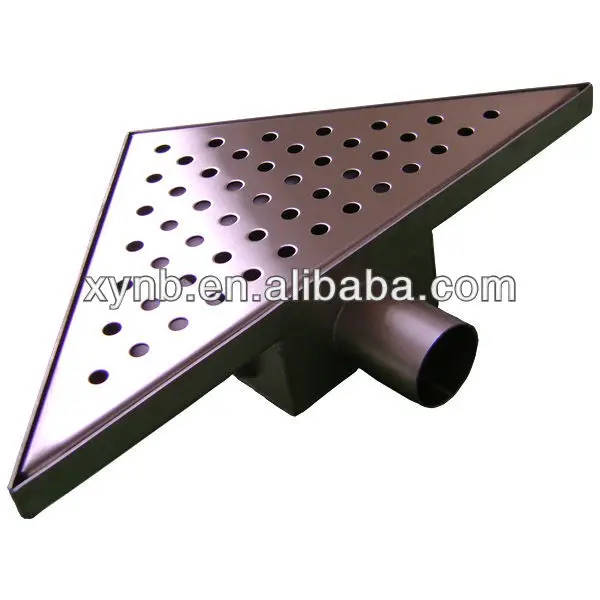 
stainless steel triangular shower floor drain 