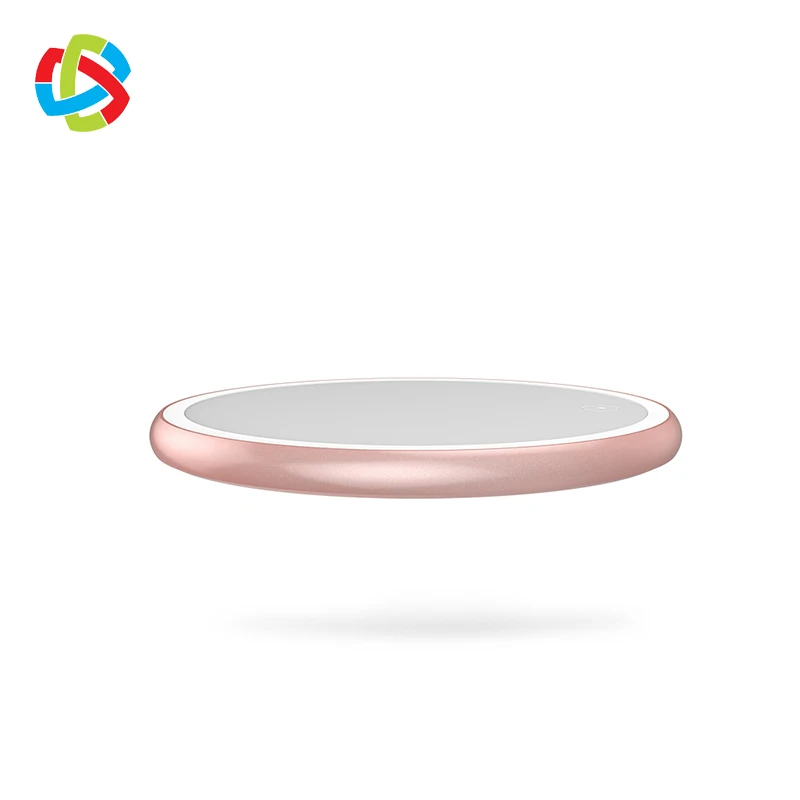 
2020 Patent Hand Held Led Makeup Mirror with Wireless Charger Function 