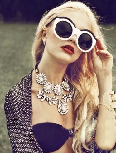 BlingBling xl00255 Cute Pink Vintage Statement Necklace for Girls Engagement Anniversary Black Link Chain Plastic Main Material