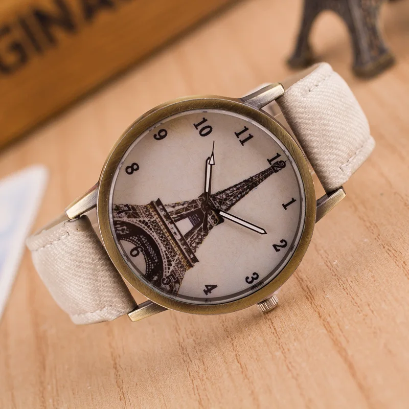 Big Eiffel Tower design womage quartz watch