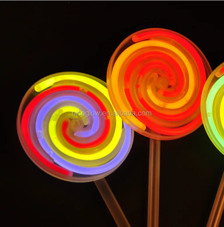 
Glow in Dark Stick Lollipop Candy with Kids Toy 