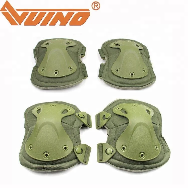 Protective Green Car Adjustable EVA Foam Padded Tactical Knee Support Guard Knee Pads