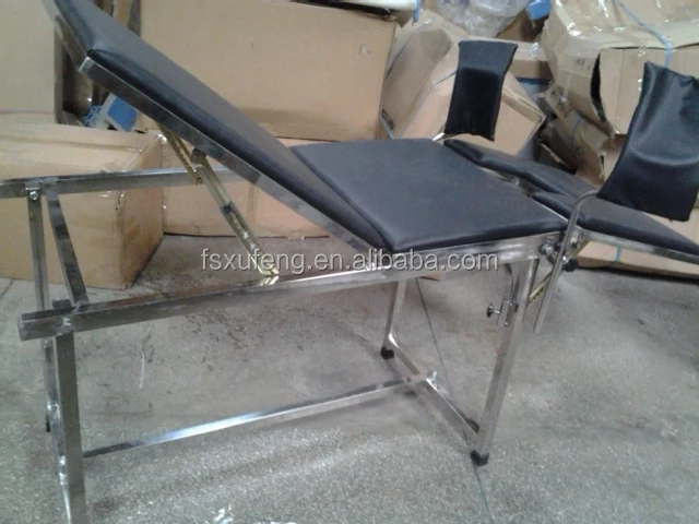Stainless steel gynecological examination table/obstetric delivery table