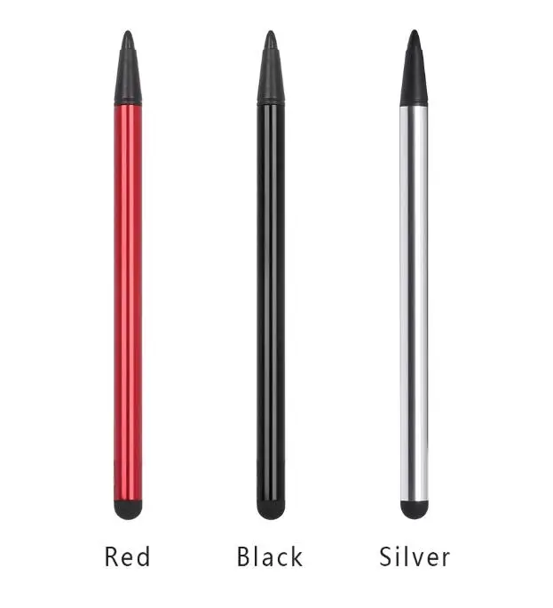 aluminum alloy stylus pen for ipad new stylus pen for touch screen 2 in 1 promotional pen with screen stylus