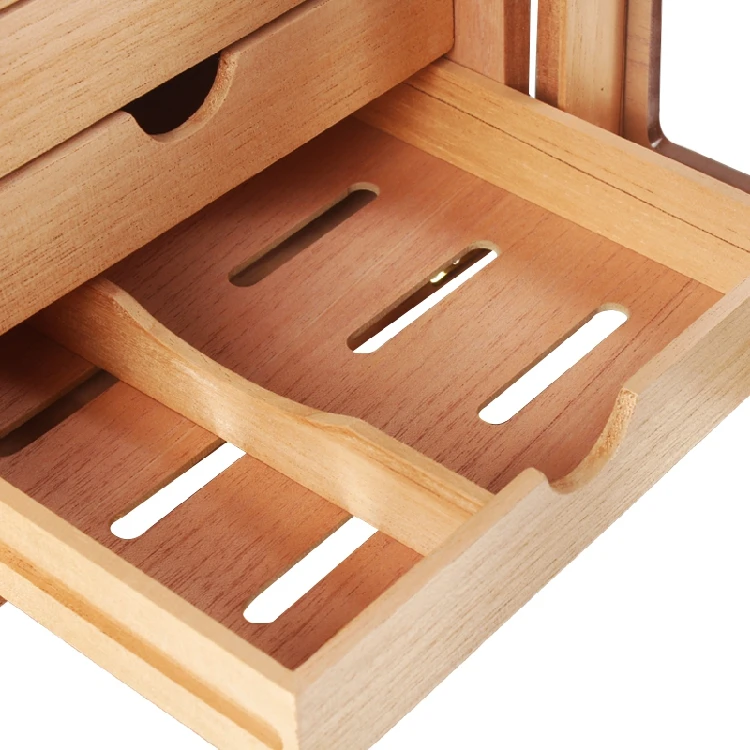 Factory Cedar Wooden Cigar Humidors Cigar Display Cabinet
