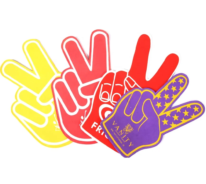 Индивидуальный дизайн, рекламная акция, перчатки из вспененного этилвинилацетата, пальцы из вспененного материала