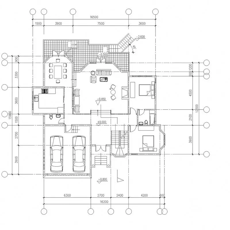 
Australian Standard Prefabricated Houses / Steel Frame Prefab two storey House And Villas With Garage 