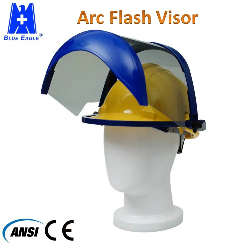 Blue Eagle Arc Flash Protection Safety Helmet Visor With Chin Guard