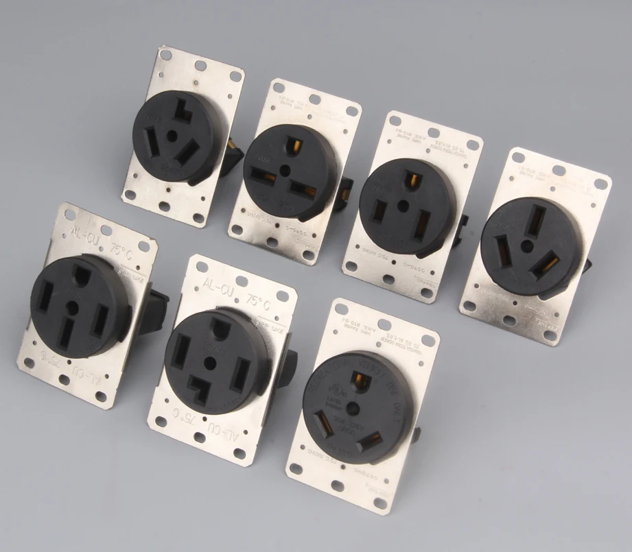 
Industrial Grade Straight Blade Socket American NEMA RV-30R TT-30R Receptacle with Certification 