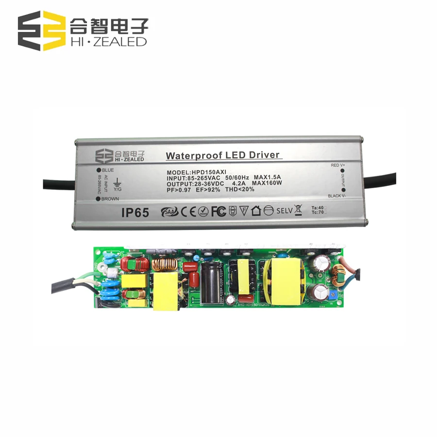 100W 120W 150W output 28-40v 3600ma 4500ma 5500ma waterproof power supply 36V led driver ac to dc 100 watt
