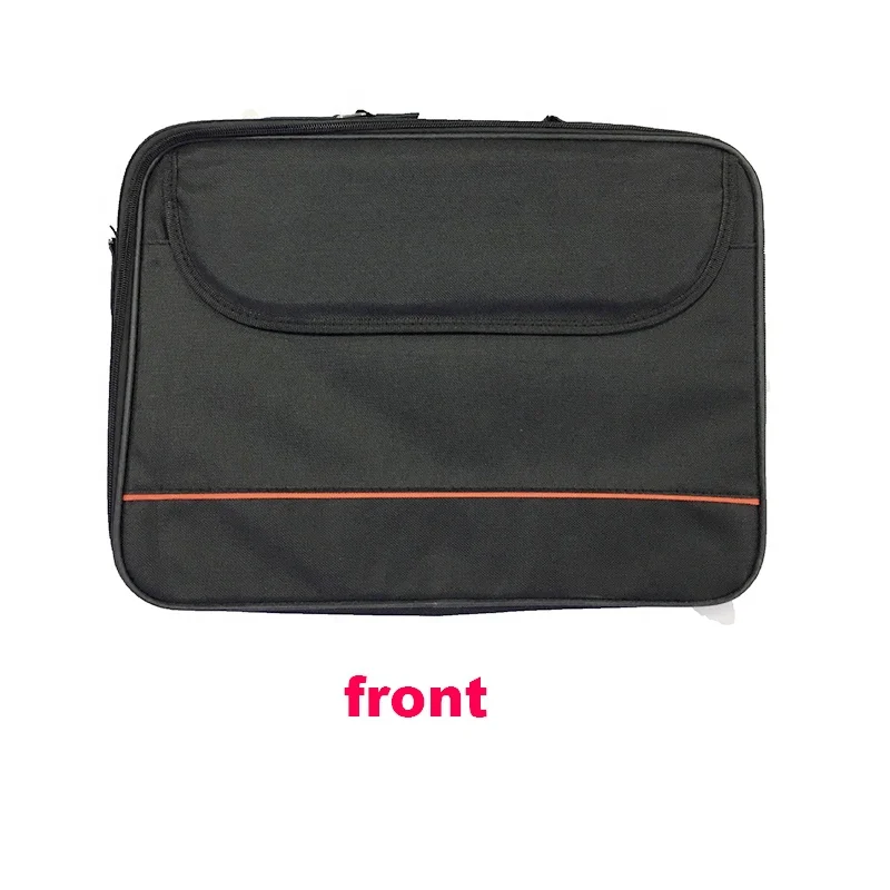 custom 15.6inch classic black hard frame business office nylon laptop bag