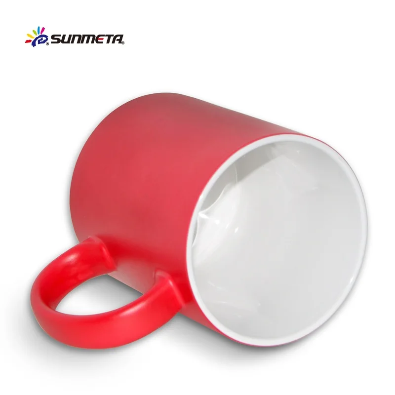 Sunmeta 11oz sublimation ceramic magic mug full color change mug for sublimation