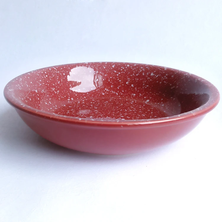 
Spray dots colorful Campfire Speckled ceramic deep plate 