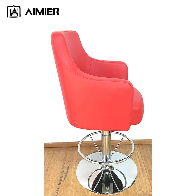 Fashion Seat Casino Chairs Height Adjustable Slot Chairs Textured Leather Poker Table Red Chairs