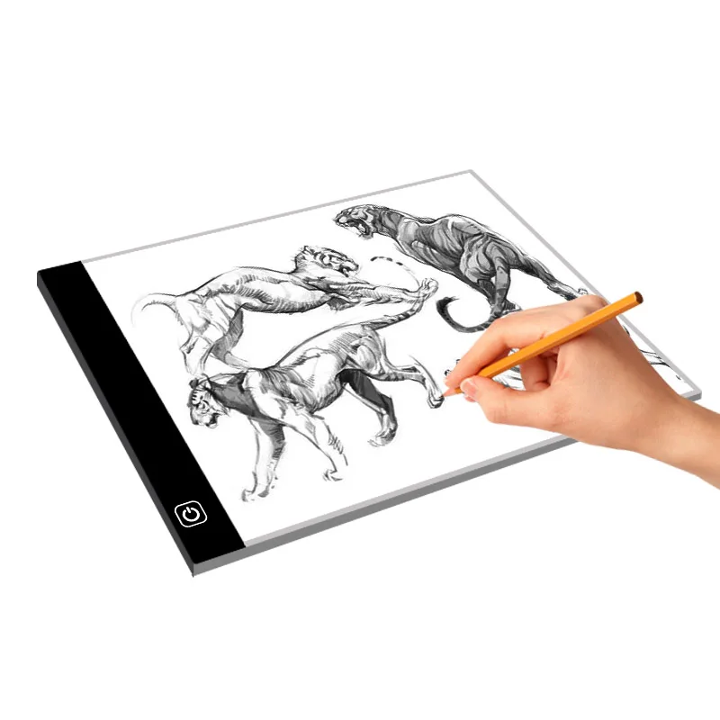 Hot sale school educational stationery laser hit point acrylic LED back lit light up drawing pad drawing toys