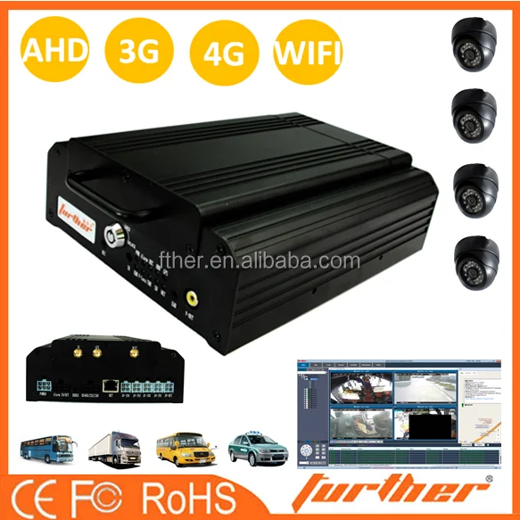 
HDD 4ch Hybrid MDVR 3G 4G GPS WIFI free software CMS/IVMS with LCD screen for vehicle/auto/school bus/taxi/truck/police car <span style=