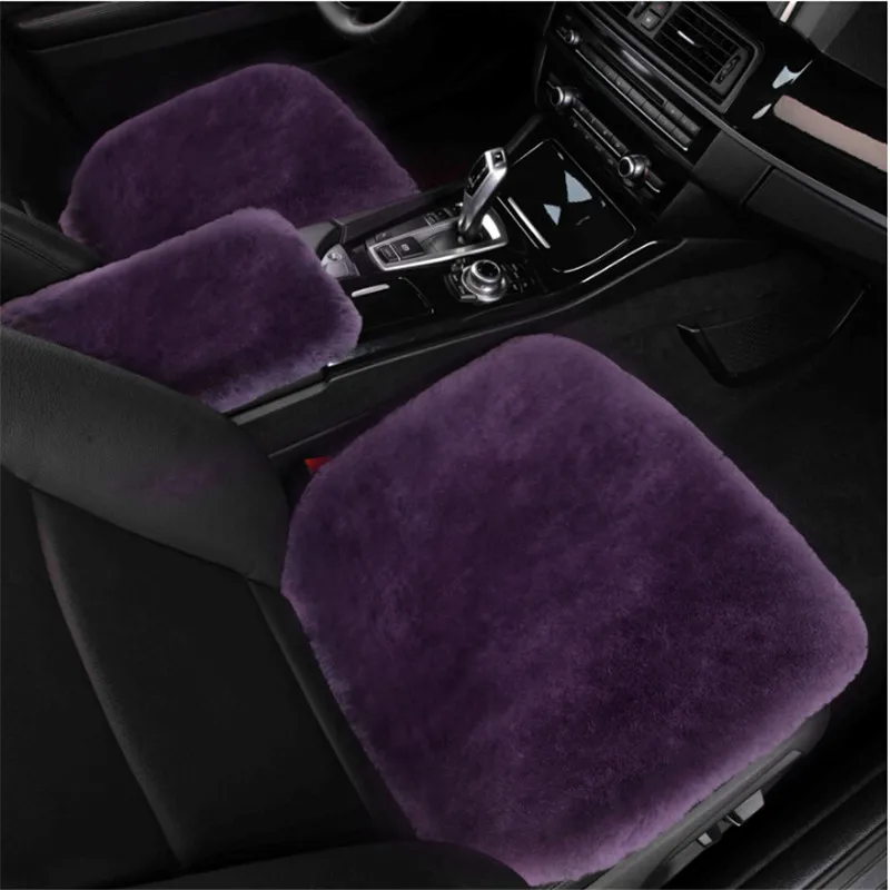 Genuine australian pink shorn fleece sheepskin fur car seat cover lambskin cushion