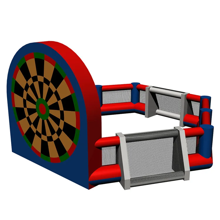 Custom inflatable street panna soccer cage field, panna football cage court pitch with football dartboard for sale