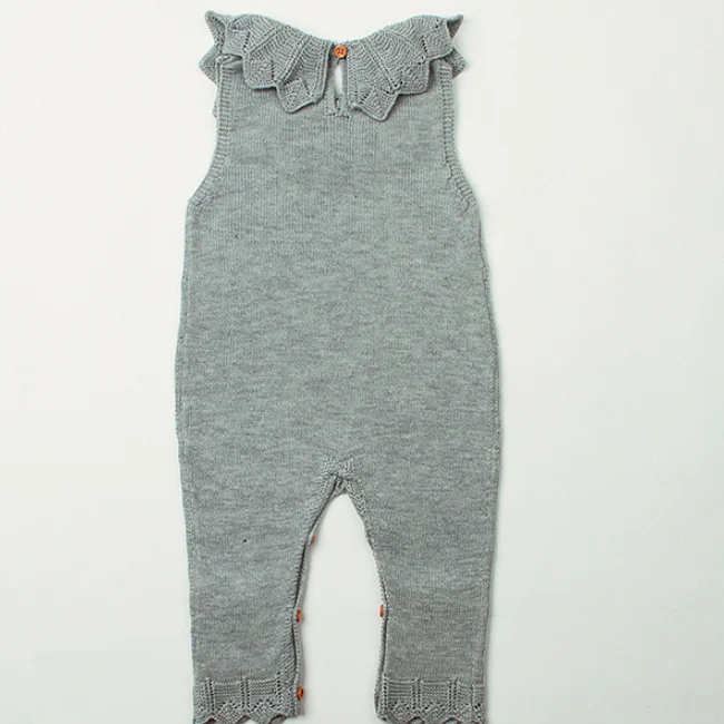 
PHB30725 sleeveless design baby 2019 knitted newborn romper 