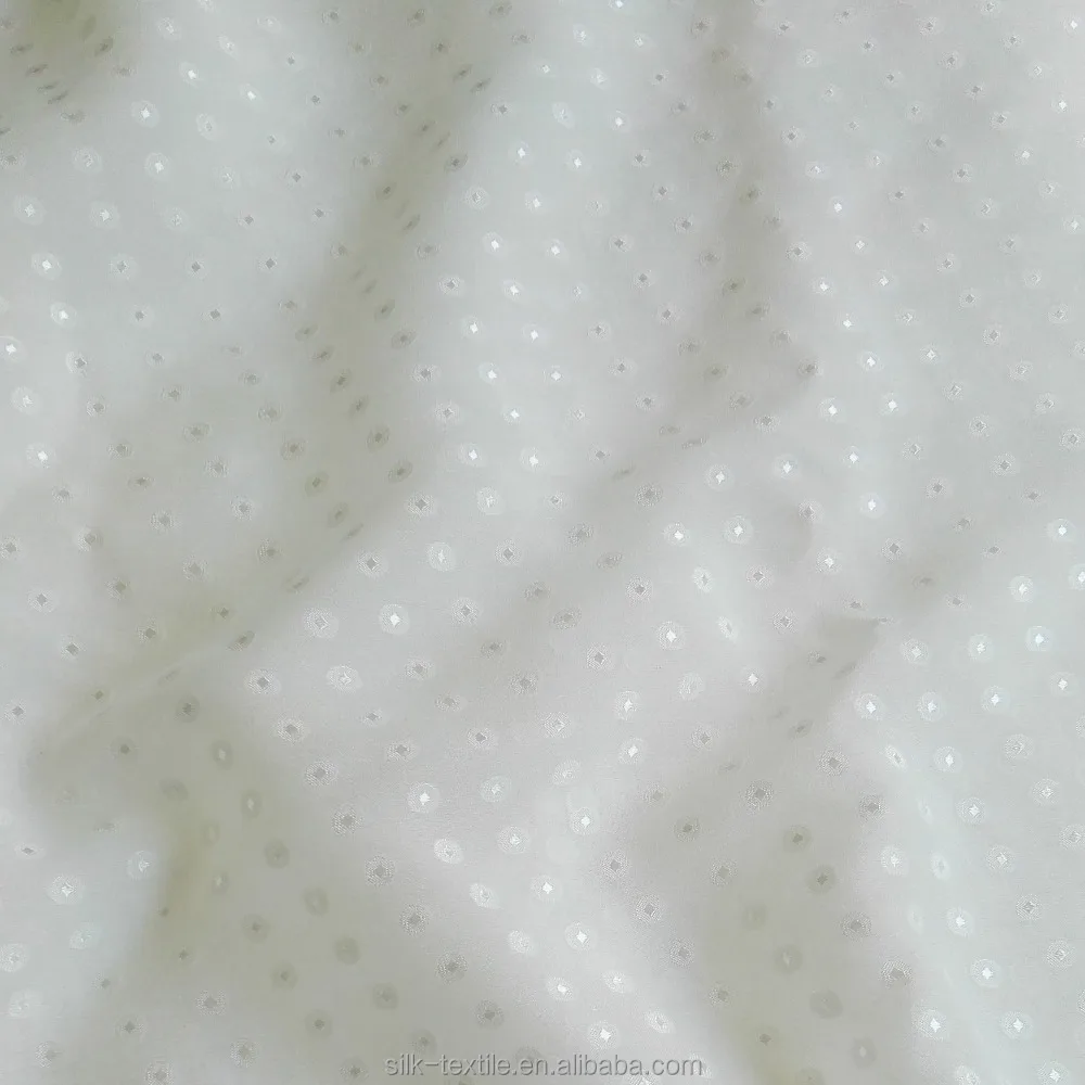 
silk visco chiffion jacquard and cut in dots design 
