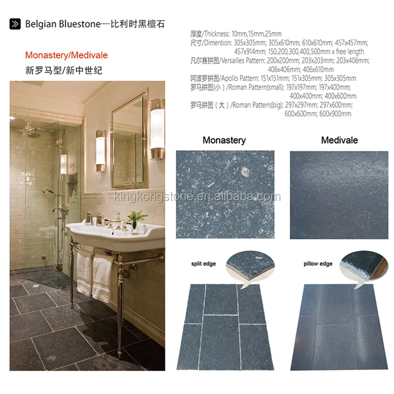 
Antique Belgian Bluestone Tiles 