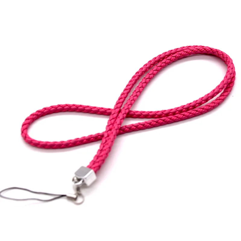 
Hot selling light leather round neck lanyard for girls 