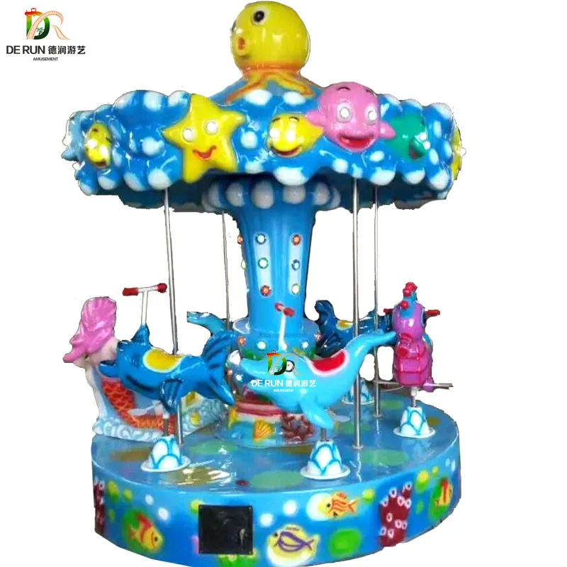 
Video Available!!! DERUN RIDES Mini fairground rides small carousel kiddie merry go round carousel for sale 