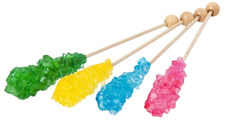 wooden candy sticks with round end
