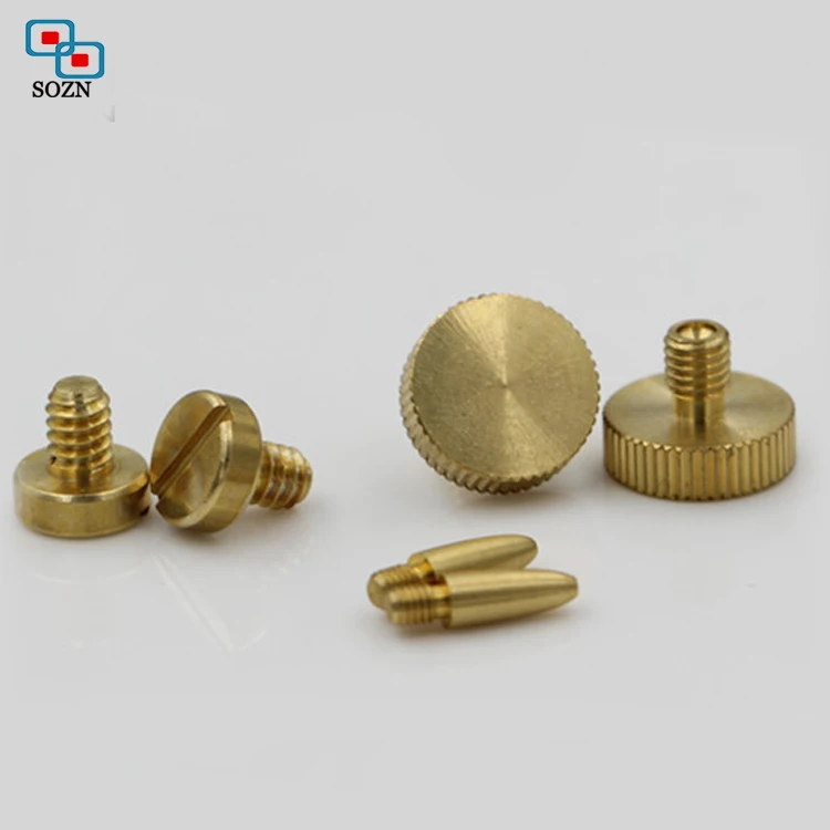 Custom big head brass/aluminum/ stainless steel Knurled thumb Screw