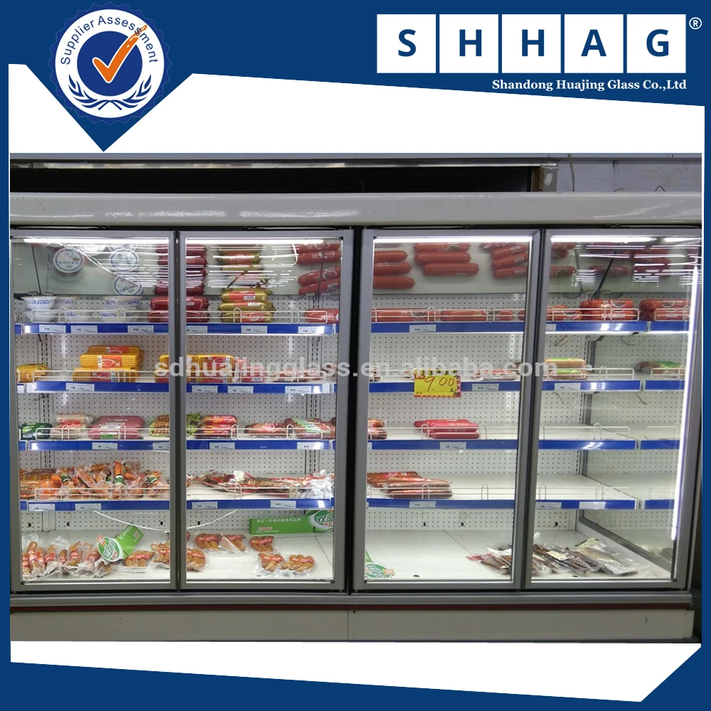 Антипот Low-e стеклянная дверь для вертикального супермаркета глубокая морозильная камера